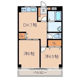 エステート東大和【3階】の間取り