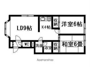 ハーベスト・アオキ【203号室】の間取り