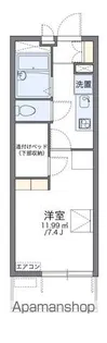 レオパレスエルヴェール サンク【2階】の間取り