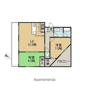 グリーンヒル藤が丘CⅡ棟【5階】の間取り