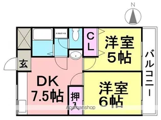 マンションフローラ【202号室】の間取り