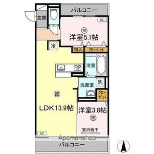 ルシエール【3階】の間取り