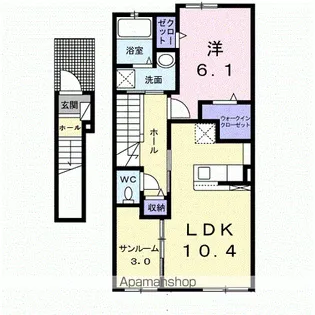 メルヴェーユ フィールド Ⅵ【2階】の間取り