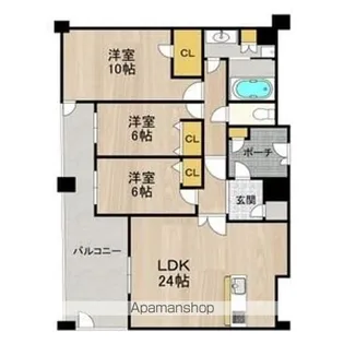 フェニックス日本橋高津【14階】の間取り