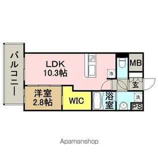 ブラン・スタイル博多【1202号室】の間取り