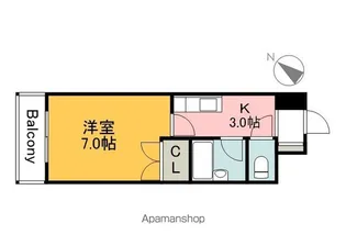 フォーリングステージ祇園新橋【3階】の間取り