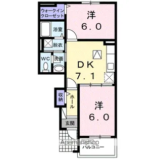 ジェルメ B【1階】の間取り
