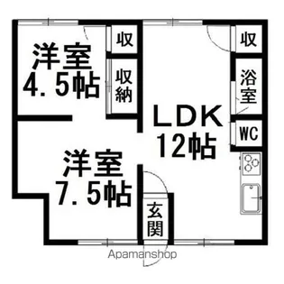 コーポピースフル【2階】の間取り
