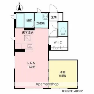 クレセオ ブレス Ⅰ番館【1階】の間取り