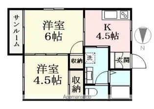 ガーデンハイツ兼定【101号室】の間取り