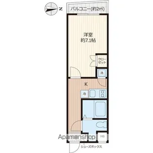 BEVERLY HOMES 下赤塚【4階】の間取り