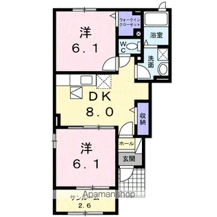 フォレスト T・H Ⅲ【1階】の間取り