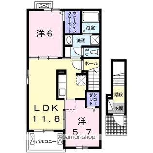 リバイバルMⅡ【2階】の間取り