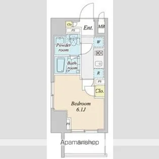 プラウドフラット神楽坂Ⅱ【おとり物件なし】#学生・社会人にオ【8階】の間取り