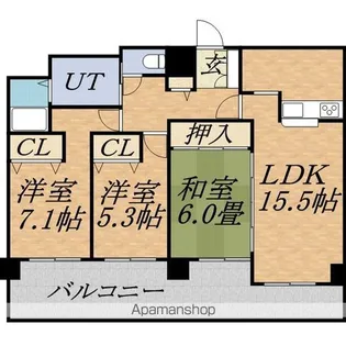 オリエンタルコート大友【3階】の間取り