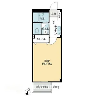 1Kの間取り画像