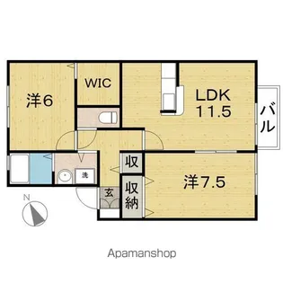 エルソネットⅡ【102号室】の間取り
