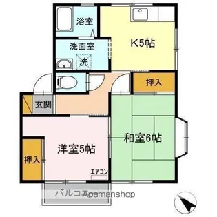 サウスコーポA【202号室】の間取り