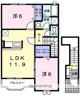 アルカンシエル【2階】の間取り