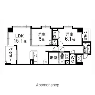 リゾルジェ泉中央【405号室】の間取り
