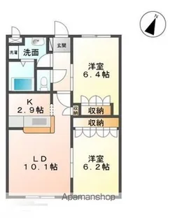 アーバンハウス五性橋【105号室】の間取り