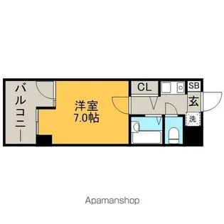ピュアドームサクセス平尾【6階】の間取り