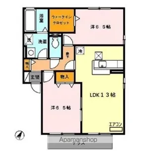 ベルジェ III【II102号室】の間取り
