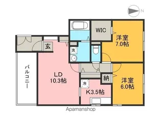 ハウスオブレインボーⅡ【1階】の間取り