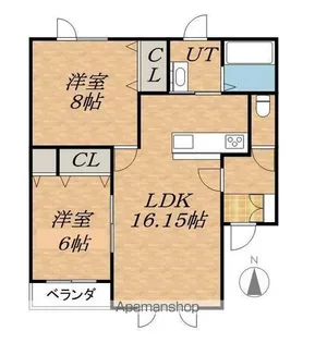 GeOⅡ(ジオツー)【3階】の間取り