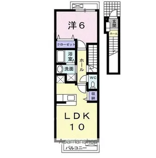 香川県高松市勅使町【アパート】の間取り