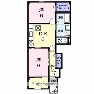 アルドーレC【1階】の間取り