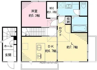 ラシーネ上用賀【201号室号室】の間取り