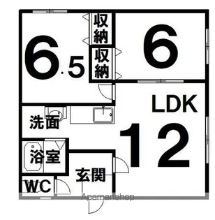 コーポ緑1号【2階】の間取り