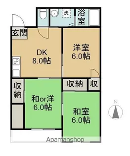 祝吉コーポレーション【306号室】の間取り