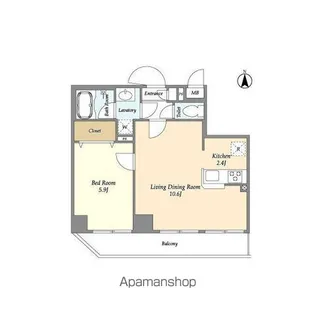 アルファコート下赤塚【5階】の間取り