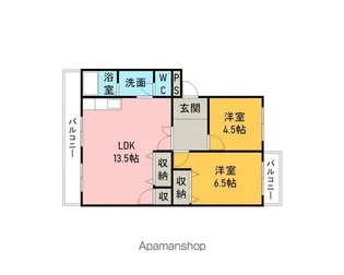 コーポひがしうら【205号室】の間取り