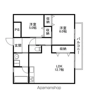 ヒース【2階】の間取り