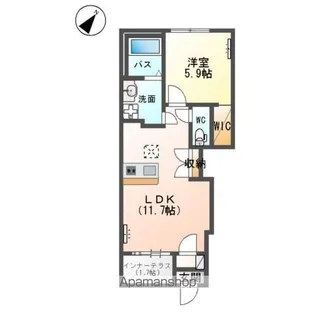 アンソレイユ26【1階】の間取り