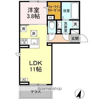 ミニョンサンクチノ【1階】の間取り