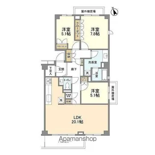 PATH世田谷下馬【2階】の間取り