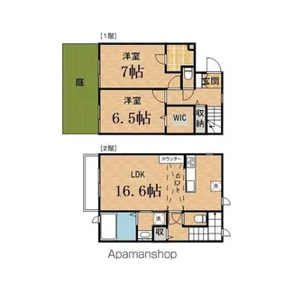 フォレストメゾン聖蹟 E棟【3号室】の間取り