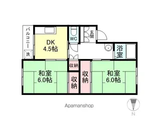 マイタウン住吉【1階】の間取り