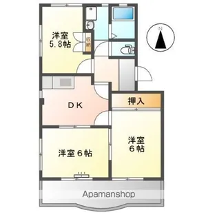 リバーマウスB【1階】の間取り