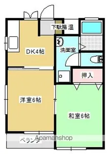 中江ハイツⅠ【1階】の間取り