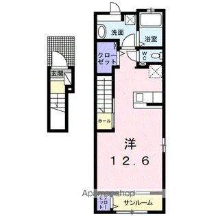 プリティーリファインド ビラⅡ【2階】の間取り
