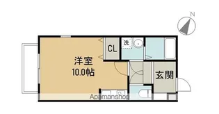 C−CALME内田橋【3階】の間取り