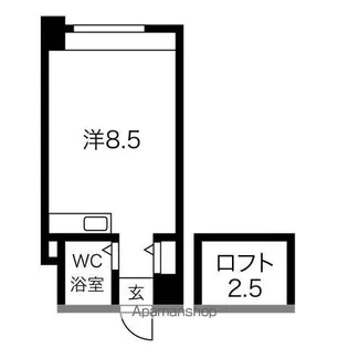シャトー北24条【610号室】の間取り