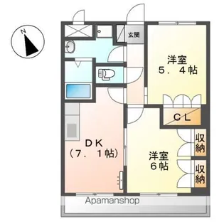アジャートⅠ【203号室】の間取り