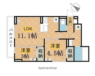 D−ROOM散田町【2階】の間取り