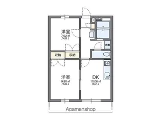 レオパレスソフィア【302号室】の間取り